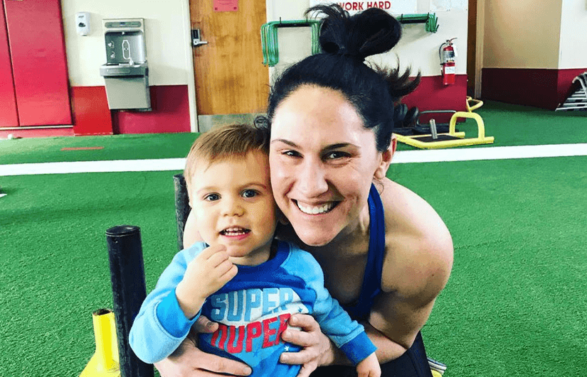 Lisa-Lewis-with-son-at-gym