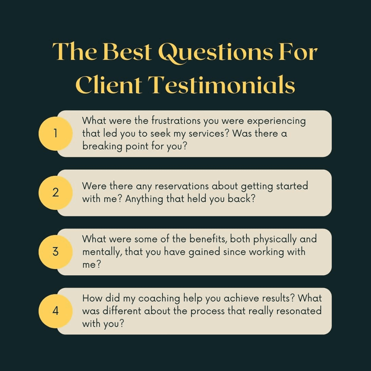 [The Best] Four Questions to Ask Clients for Powerful Testimonials, and