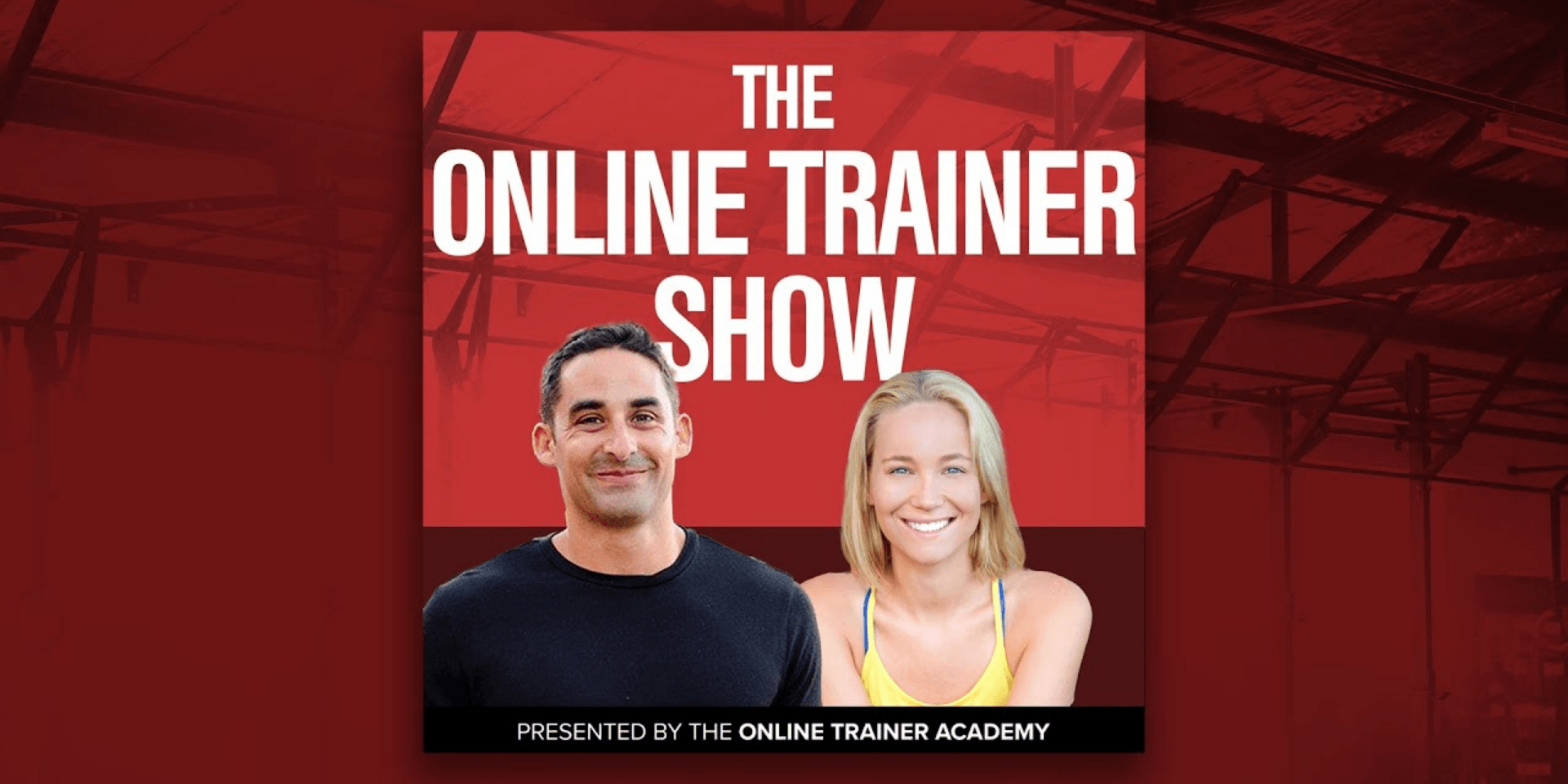 online-trainer-show-cover-image-with-jon-and-amber-with-play-button-for-episode-on-creating-a-brand-new-online-training-business